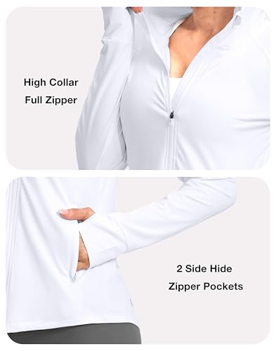 Women's UPF 50+ Sun Protection Lightweight Hoodie Jacket for Outdoor Hiking