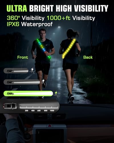LED Reflective Safety Vest with Rechargeable Lights for Walking