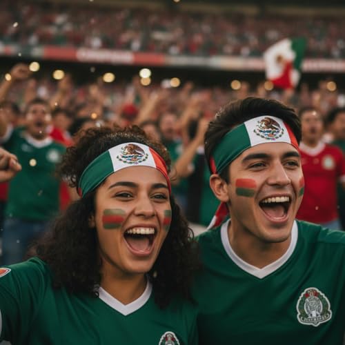 Soccer Fan Headband - Mexico National Flag Tie Head Tie