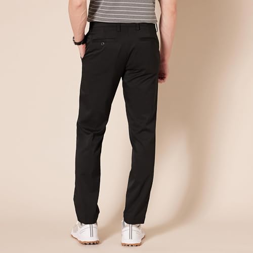 Amazon Essentials Men's Slim-Fit All-Day Stretch Golf Pants Recycled Polyester Black 32W x 32L