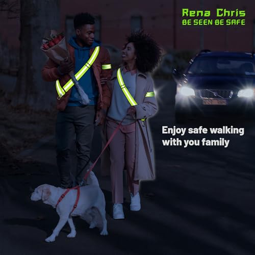 Reflective Running Gear Set - High Visibility Sash & Armbands for Safety