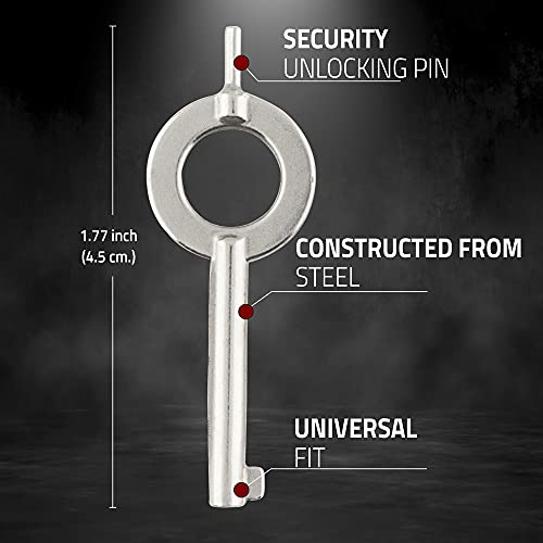 Vulcanforce 2-Pack Handcuff Keys | Universal Steel Law Enforcement Keys