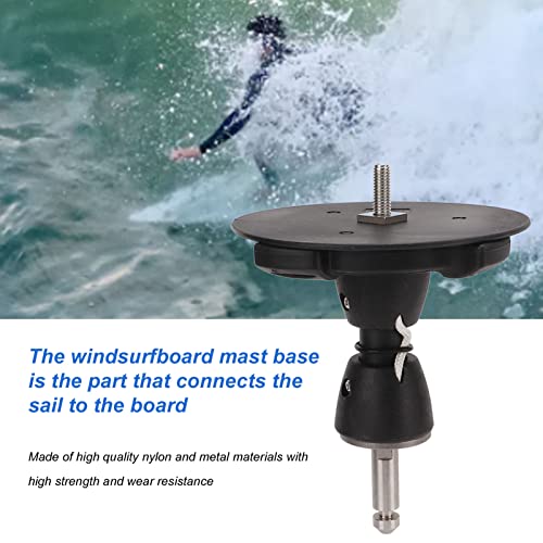Windsurfing Mast Base - 360° Universal Black Nylon & Metal