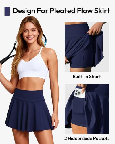 CE' CERDR 3/5 Pack Womens Skorts Pleated Golf Tennis Skirts with