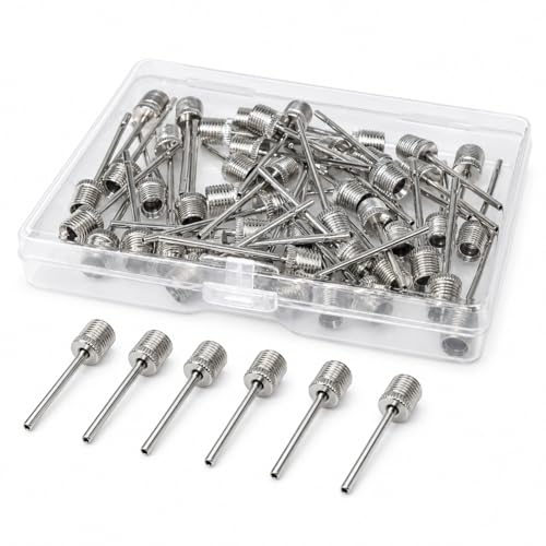 Universal Ball Pump Needles - 40 Pack Stainless Steel Inflation Pins