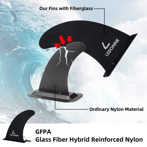 9-Inch SUP Replacement Fins - 2 Pcs with Pin Retainer