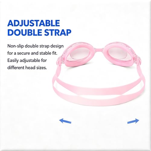 Swimming Goggles - Adult Anti-Fog Leak-Proof - Pink
