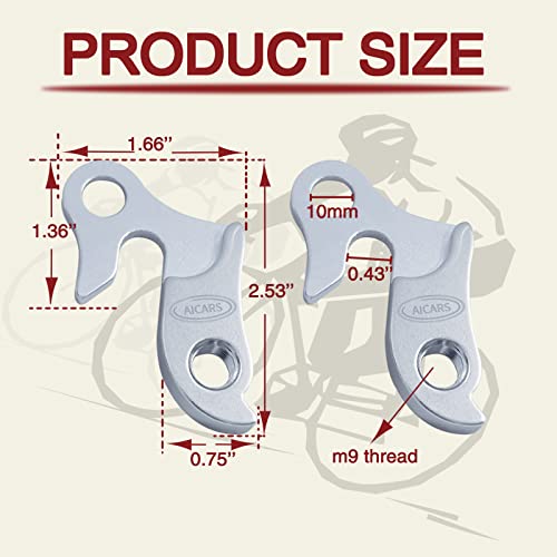 2 Pcs Universal Bicycle Derailleur Hanger Frame Gear Tail Hook - Alloy