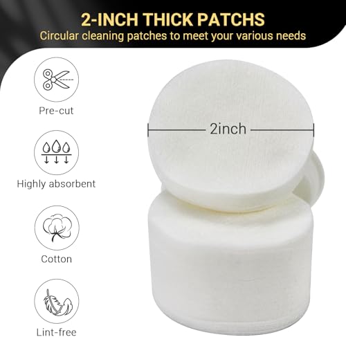 Gun Cleaning Patches - 600PCS Thick Lint-Free Pads with Storage Box
