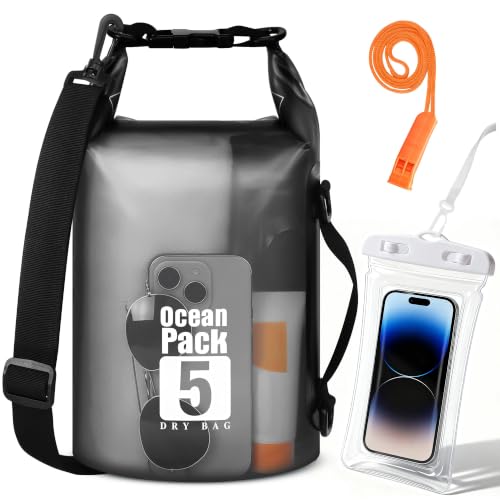 TILYMOL Waterproof Dry Bag for Kayaking, paddle boarding - Small, 5L