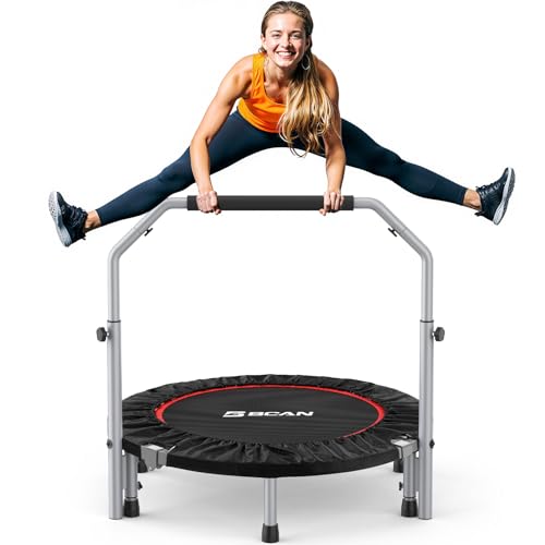 Foldable Mini Rebounder Trampoline for Adults - 40-Inch Black