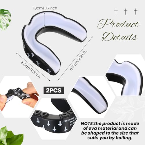 Christian Mouth Guards for Sports - 2 Pack Black & Proverb