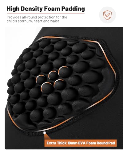 Youth Baseball Chest Protector Compression Shirt - Black, Medium