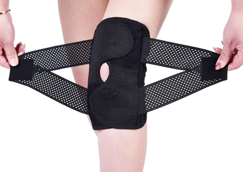 Adjustable Compression Knee Brace for Pain Relief - X-Large Black