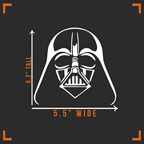Darth Vader Vinyl Decal Sticker - 5.5" x 5" White for Car, Wall, Laptop