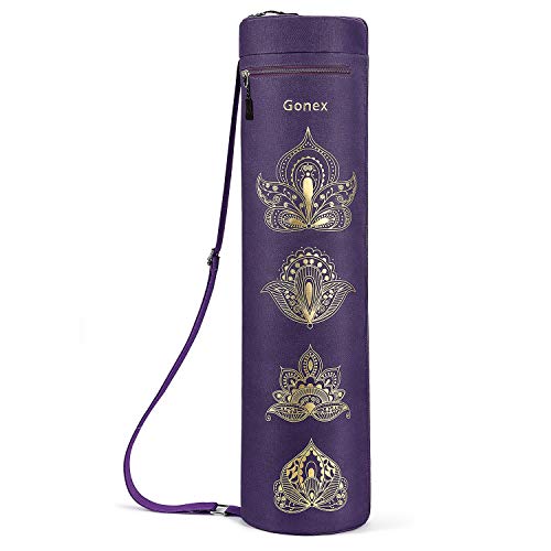 Yoga Mat Bag - Full-Zip Carrier with Wet Pocket - Purple