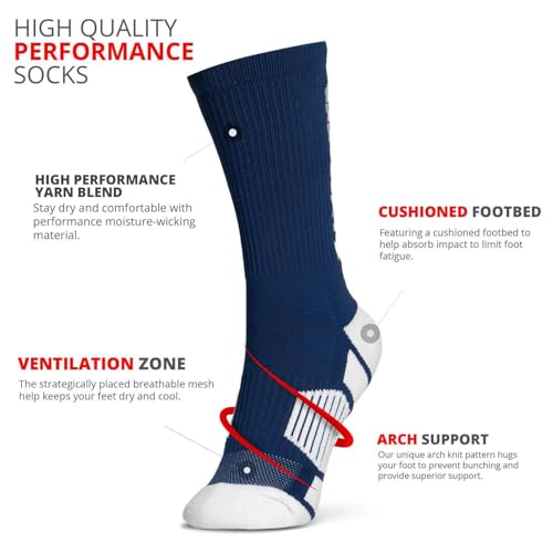 Large ChalkTalkSPORTS Eat Sleep Baseball Crew Socks - Mid-Calf Athletic Socks