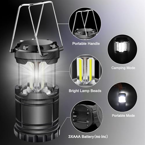 EXTRASTAR 2 Pack LED Battery Operated Lights, Portable Survival