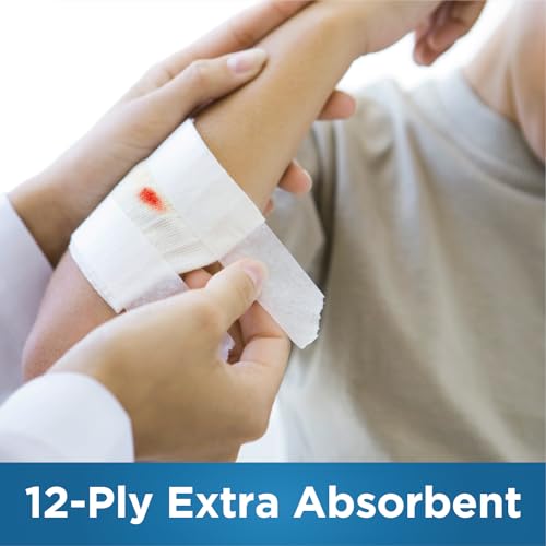 Sterile Gauze Pads 4x4" - Extra Absorbent Wound Dressing, 50 Count