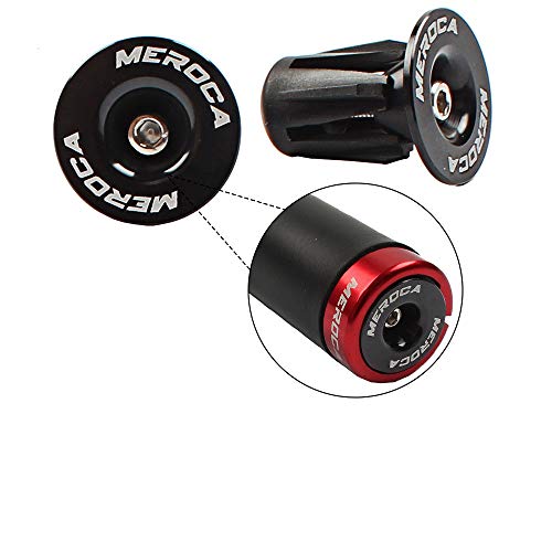 Aluminum Bike Handlebar End Plugs - Expanding Caps - Black