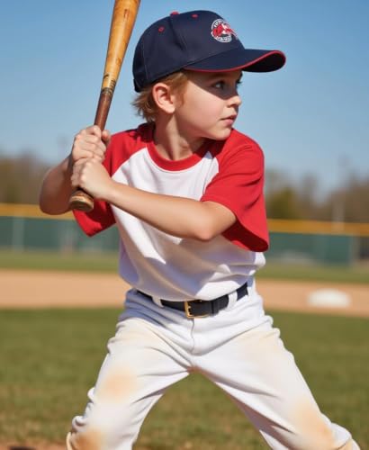 Silenroar Boys Baseball T-Shirt Raglan Short Sleeve Tee 10-12 Years Red & White