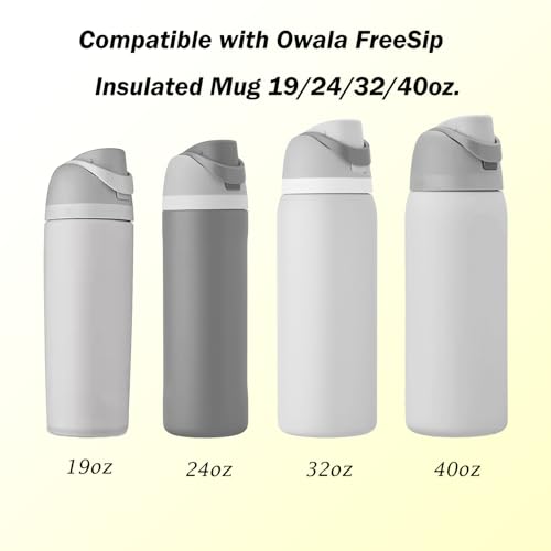6 Pcs Replacement Silicone Gaskets for Owala FreeSip Bottles - Clear