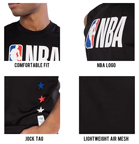 X-Large Black NBA Licensed Sleeveless Tank Top for Men - Ultra Game Active Tee