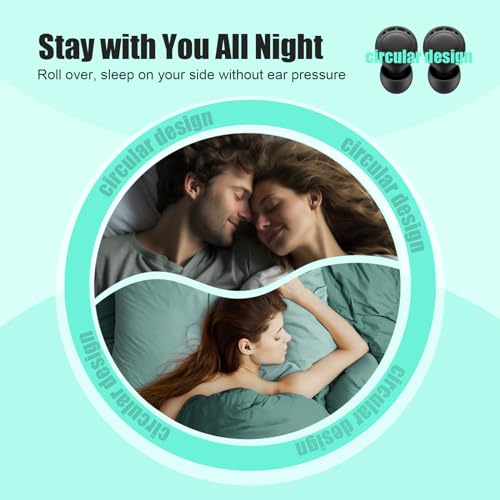 Ear Plugs for Sleeping Noise Reduction, Beinkap Reusable Earplugs Hearing Protection for Focus, Study, Work ? 6 Pair Eartips in S/M/L ? Flexible Silicone Soft ? 35dB Noise Cancelling with Storage Case