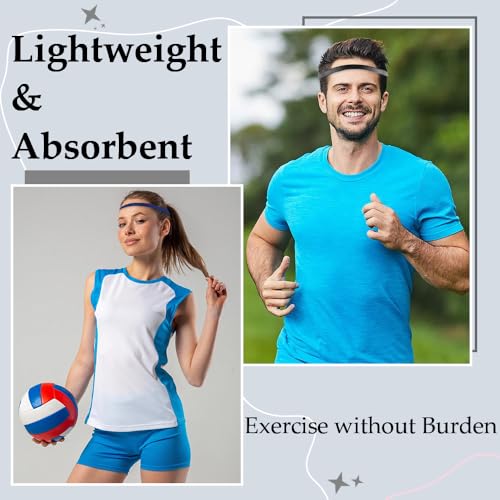 Adjustable Non-Slip Sports Headbands for Men & Women - 3 Pcs
