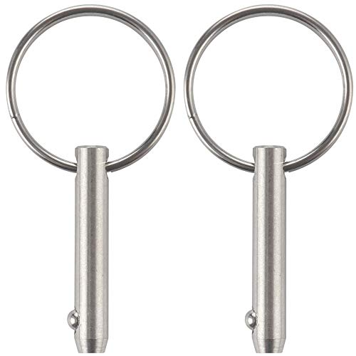 2 Pcs Quick Release Pin - 1/4" Diameter, 1" Usable Length