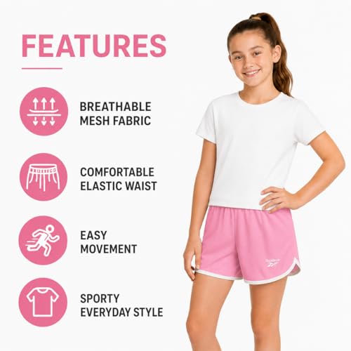 Girls Athletic Performance Shorts - 1 or 3 Pack - Pink