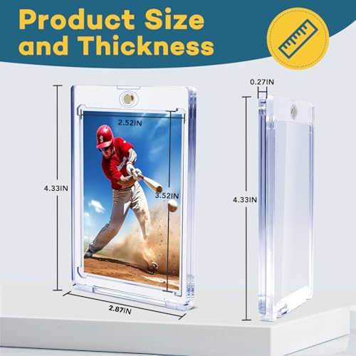 Magnetic Card Holders 20ct - 35pt UV Protection Display Case
