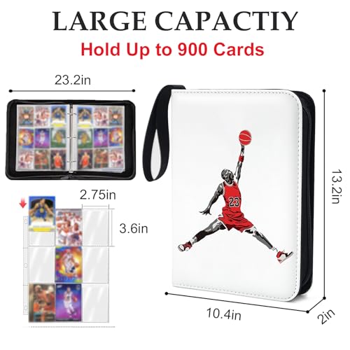 900 Pocket Basketball Card Binder - Waterproof PU Storage Album