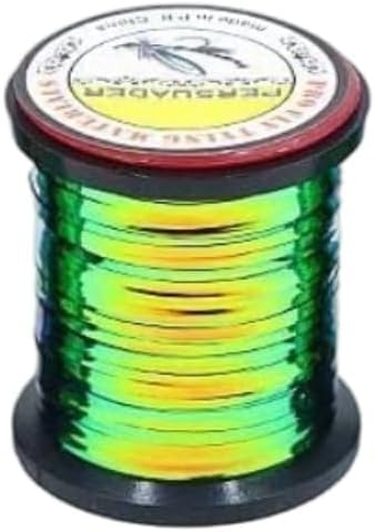 Green Peacock Flat Tinsel Fly Tying Floss Thread - 35 Yards