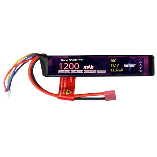 11.1V 1200mAh 3S LiPo Battery Pack for Airsoft Guns - T Plug