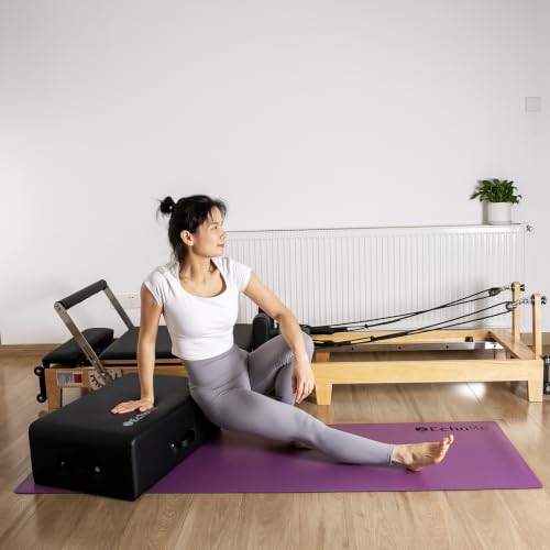 Premium Pilates Reformer Sitting Box with Yoga Mat Bundle
