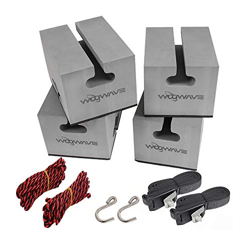 Deluxe Canoe Carrier Kit - Universal Soft Foam Block with Tie-Downs