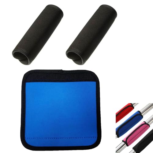 3-Pack Non-Slip Barbell Grip Covers - Black & Blue
