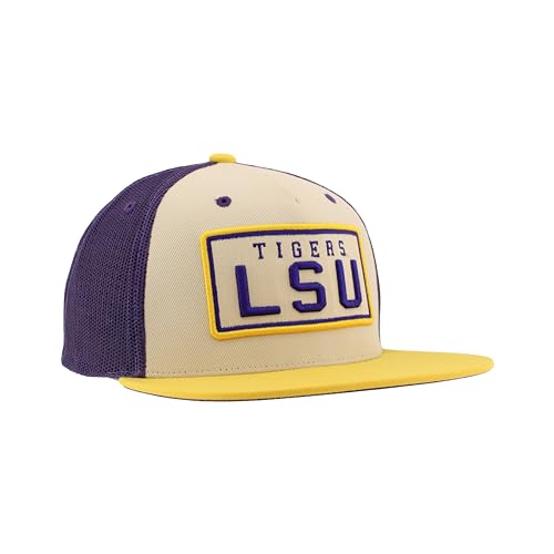 LSU Tigers Trucker Hat - Officially Licensed Snapback - One Size - Stone