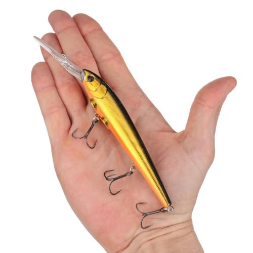 Deep Hit Stick Crankbait Lure - Black Gold, 4.75in, 3/4oz