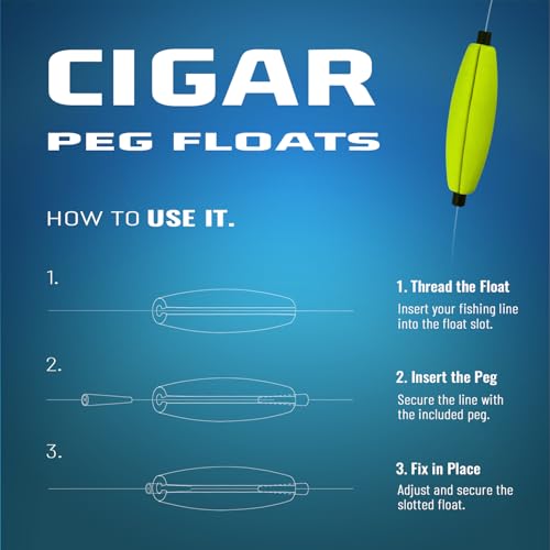 Fishing Slotted Peg Float - 9pcs 1.5in Slip Bobbers for Catfishing & Bass