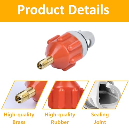 2PCS Universal SUP Pump Adapter - Leak-Proof Valve Connector for Kayak & Boat