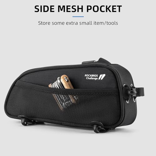Top Tube Bike Bag - 1.3L Lightweight Portable with Elastic Cord - Style 2