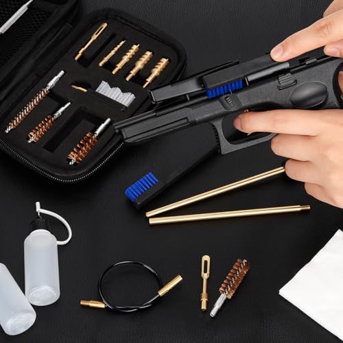 Universal Handgun Cleaning Kit with Brass Jag, Tip & Brush
