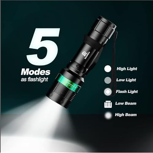 RoadHero 4 Pack Traffic Wand, 11 Inch Flashlight Led Traffic Control Baton, Small Orange Safety Wands, Air Marshaling Wand with 5 Flashing Modes, Night Signal Light for Airport, Parking Directing