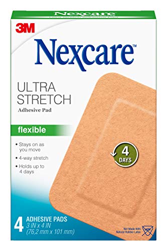 Ultra Stretch Adhesive Pads - 3 x 4 in, 4 Count