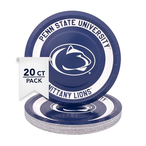 Penn State Nittany Lions 20-Count 9-Inch Paper Plates - Officially Licensed