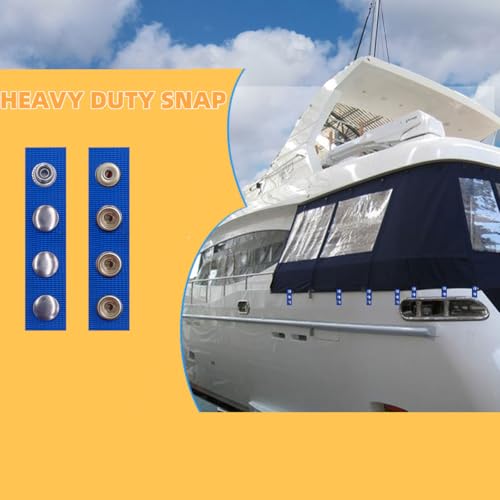 Boat Cover Snap Extender - 304 Steel Canvas, 1''-3'', Blue