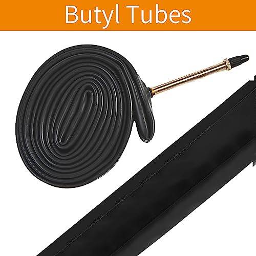 2PCS Heavy Duty Road Bike Inner Tubes 700x23/25C Presta Valve 80mm
