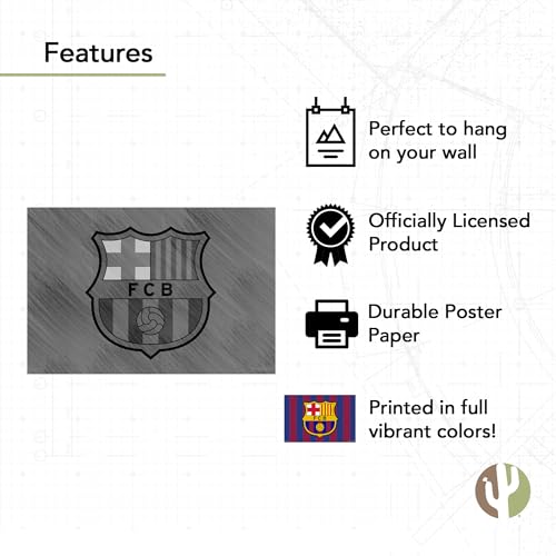 FC Barcelona Poster - 11 x 17 Inch Design D - Officially Licensed